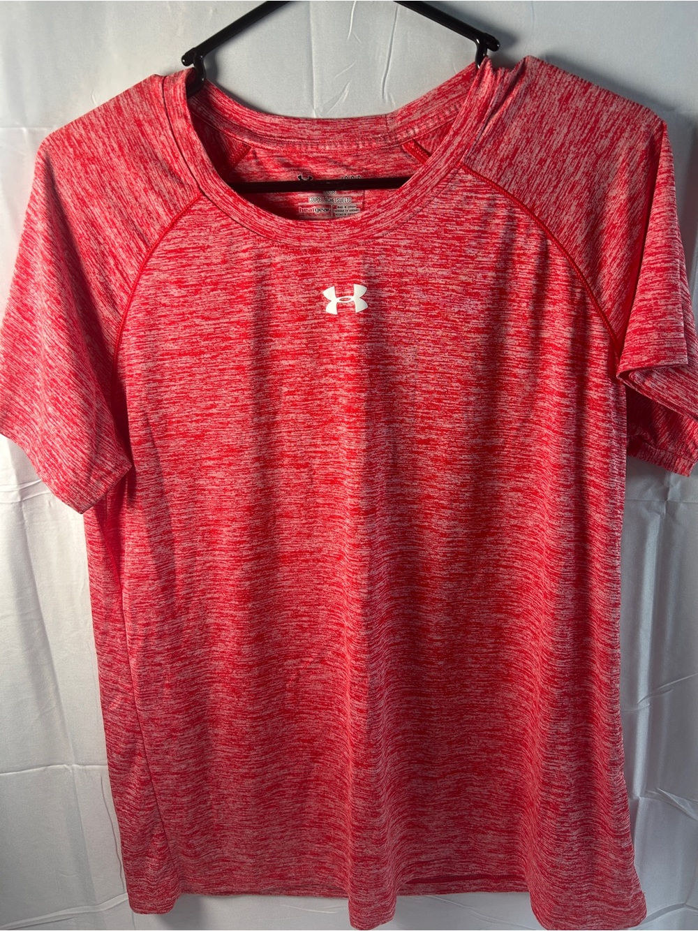 Under Armour Women's Red Heather Long Sleeve Tee
